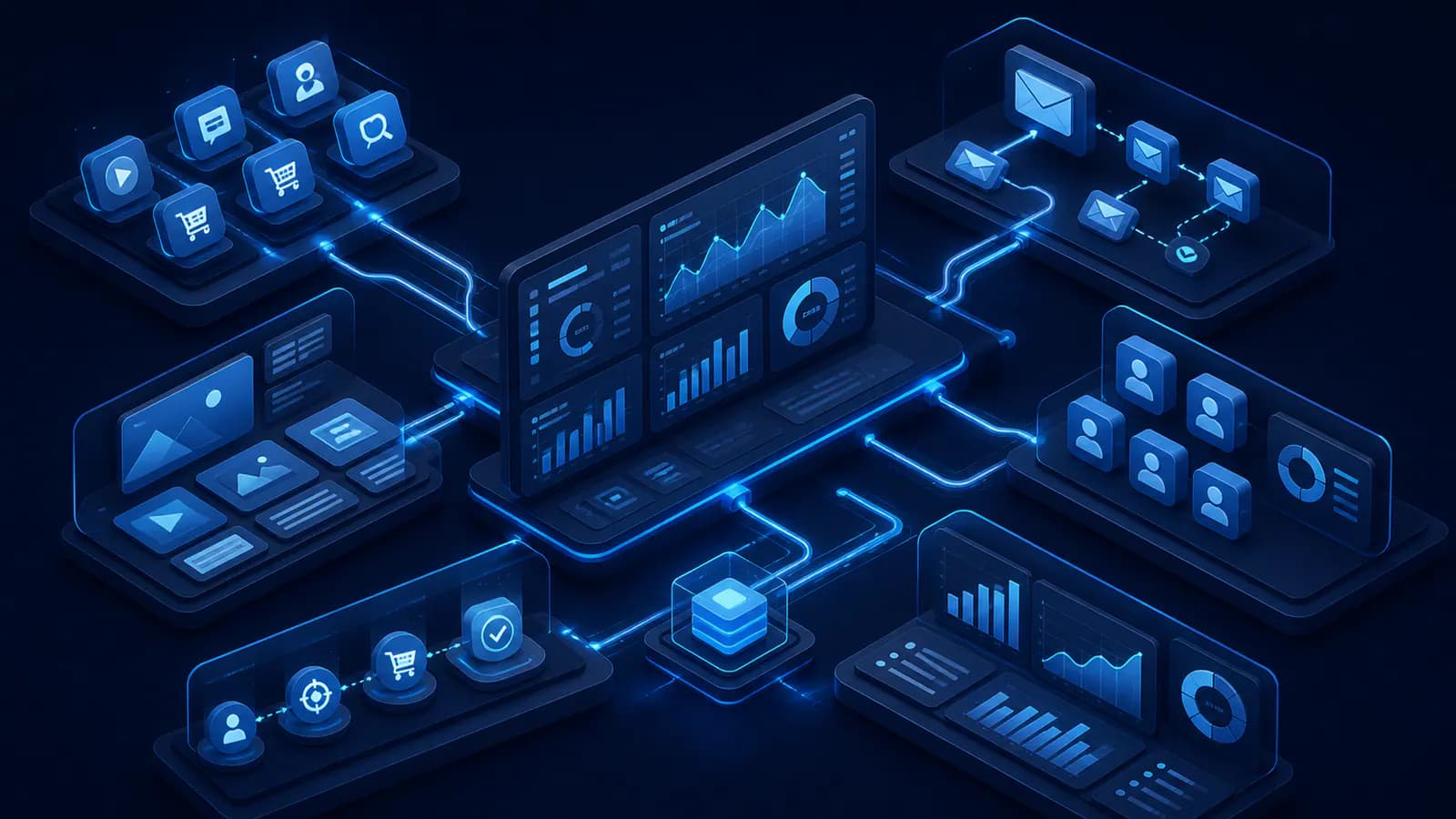 Digital marketing campaign and performance workflow modules